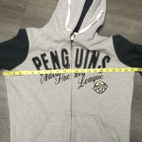 Pittsburgh Penguins G-III 4her by Carl Banks Large Gray Full Zip Hoodie NHL Read - Picture 6 of 9